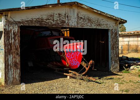 Bombay Beach California USA sponda orientale del Salton Sea. Foto Stock