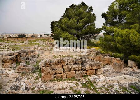 Progetto Romana è una rovina di epoca romana casa situata sul confine tra Mdina e Rabat, isola di Malta Foto Stock