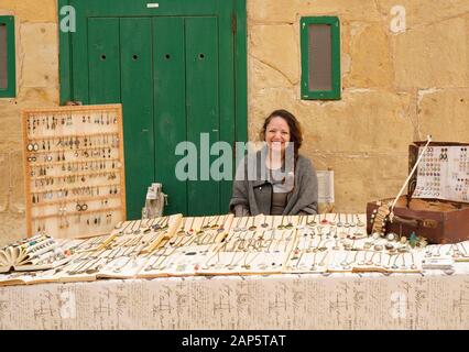 Street Market, Sant'Elmo a La Valletta, Malta Isola, Europa Foto Stock