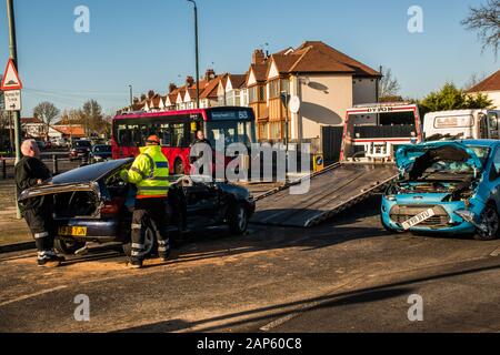 Recupero in scena di RTA. 19th gennaio 2020 Foto Stock