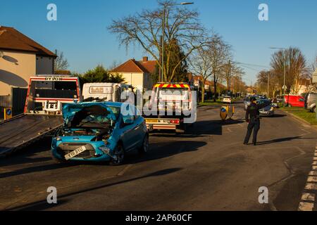 Recupero in scena di RTA. 19th gennaio 2020 Foto Stock