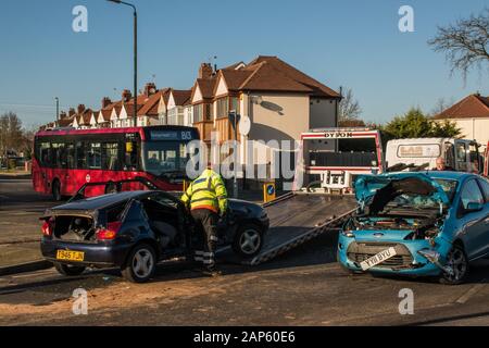 Recupero in scena di RTA. 19th gennaio 2020 Foto Stock