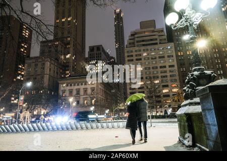 Giornata della neve a New York Foto Stock