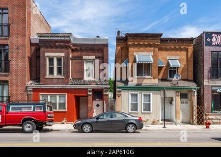 Edifici nel quartiere di Bridgeport Foto Stock