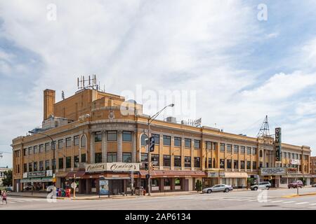 Edifici commerciali a Cicero Foto Stock