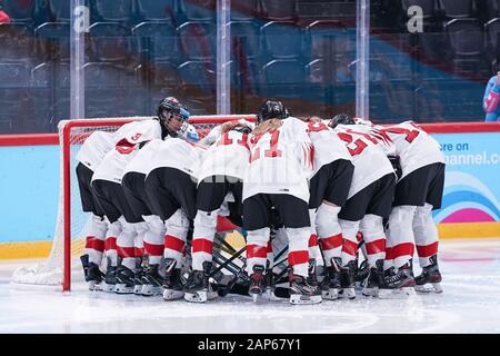 Losanna, Vodese Arena, YOG 2020 - Le donne il terzo posto finale, Slovacchia. Xxi gen, 2020. La Svizzera, Team Svizzera Credit: SPP Sport Stampa foto. /Alamy Live News Foto Stock