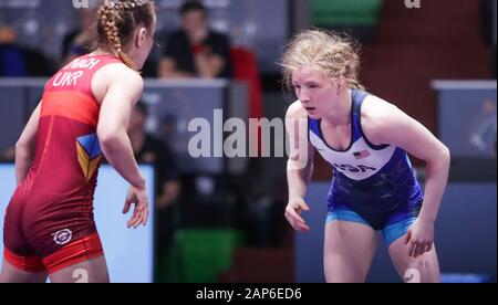 17 januari 2020 Roma, Italia Restling, Torneo Internazionale , whitney Conder (usa) categoria WW 50 kg durante 1° Ranking Series Torneo Internazionale - giorno 3 - Wrestling Foto Stock