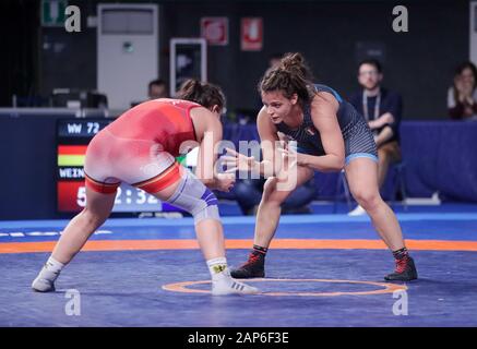 17 januari 2020 Roma, Italia Restling, Torneo Internazionale , enrica rinaldi (italia) categoria ww 72 kg durante 1° Torneo Internazionale della Serie di Classifiche - giorno 3 - Wrestling Foto Stock