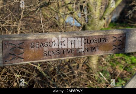 Sensibile area faunistica a Walthamstow Zone Umide riserva naturale,Londra,l'Inghilterra,UK Foto Stock