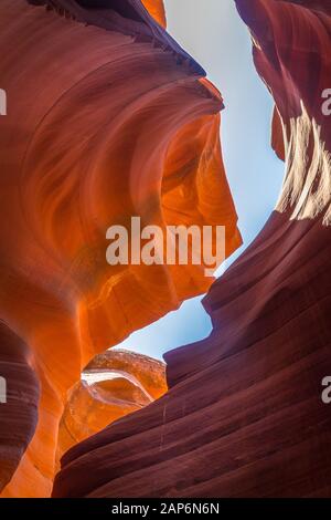 Colorata Antelope Canyon Rock al sole di mattina presto Foto Stock