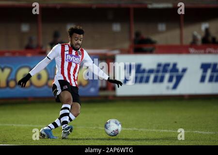 Exeter, Regno Unito. Xxi gen, 2020. Nicky Ajose di Exeter City durante l EFL Football League Trophy match tra Exeter City e Stevenage presso il St James Park, Exeter, Inghilterra il 21 gennaio 2020. Foto di Dave Peters. Solo uso editoriale, è richiesta una licenza per uso commerciale. Nessun uso in scommesse, giochi o un singolo giocatore/club/league pubblicazioni. Credit: UK Sports Pics Ltd/Alamy Live News Foto Stock