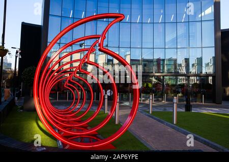 Londra, Regno Unito. Xxi gen, 2020. Vodafone logo visualizzato nella parte anteriore del suo ufficio di Londra, Regno Unito. Credito: Dinendra Haria/SOPA Immagini/ZUMA filo/Alamy Live News Foto Stock