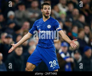 Londra, Regno Unito. Gennaio 21: del Chelsea Cesar Azpilicueta durante la Premier League inglese tra Chelsea e Arsenal a Stanford Bridge Stadium, Londra, Inghilterra il 21 gennaio 2020 Credit: Azione Foto Sport/Alamy Live News Foto Stock