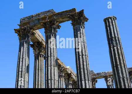 Tempio romano di Evora, Portogallo Foto Stock