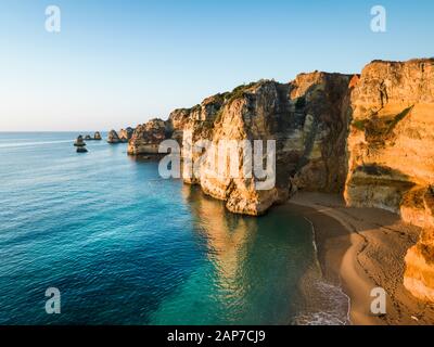 Scogliere di Lagos, Portogallo Foto Stock