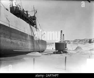 CA-banca sulla spiaggia Floresdaalse Data: Aprile 4, 1949 Parole chiave: spiagge Foto Stock