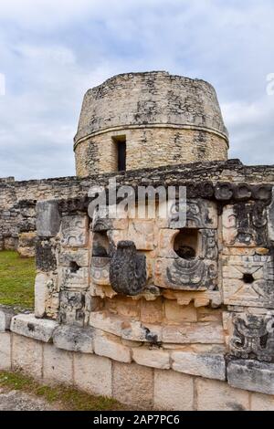 Mayapan, Maya sito archeologico, Yucatan. Messico Foto Stock