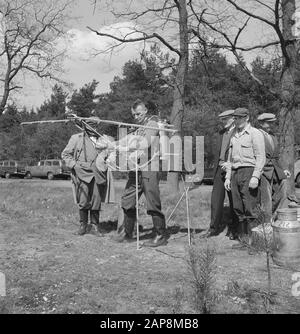 Lavoratori, impianti di irrorazione, alberi, automobili Data: Parole Chiave non utilizzate: Lavoratori, automobili, alberi, impianti di irrorazione Foto Stock