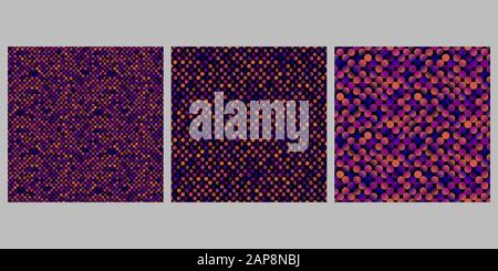 Set di disegni di sfondo con motivo a punti senza giunture a gradiente geometrico - illustrazioni vettoriali astratte Illustrazione Vettoriale