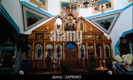 Cattedrale Della Santa Trinità Ortodossa Russa - 11 Settembre 2016 Karakol, Kirghizistan Foto Stock