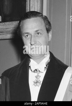 Prof. Onorario Dr. A. G. (Gerard) Brom a Leuven. 17 Novembre 1959; Foto Stock