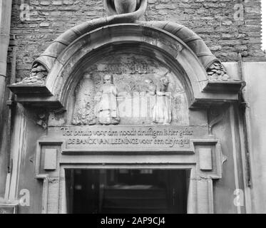 Bank Van Loan Te Amsterdam, Facciata Pietra Data: 15 Giugno 1960 Località: Amsterdam, Noord-Holland Parole Chiave: Banche, Pietre Di Fronte Foto Stock