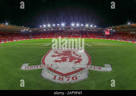 21st gennaio 2020, Riverside Stadium, Middlesbrough, Inghilterra; Sky Bet Championship, Middlesbrough / Birmingham City : il Riverside attende la visita di Birmingham City Foto Stock