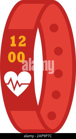Icona bracciale sportivo. Elemento creativo piatto dalla raccolta di icone del dispositivo visivo. Icona colorata del bracciale sportivo per modelli, web design e software Illustrazione Vettoriale