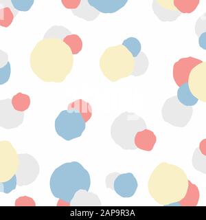 Astratto colorato disegno minimo di cerchio disegno decorazione sfondo. Da utilizzare per annuncio, poster, grafica, design del modello, illustrazione della copertina Illustrazione Vettoriale