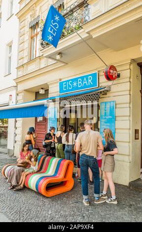 eis bar, gelateria, prenzlauer berg Foto Stock