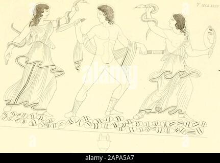 "Pitture di vasi fittili, esiite dal cav. F. Inghirami per servire di studio alla mitologia ed alla storia degli antichi popoli (1838) Foto Stock