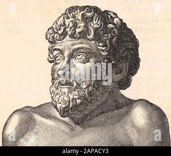 Aesop (c 620-564 a.C.) narratore greco. Incisione a base di un antico busto greco a Villa Albani, Roma Foto Stock