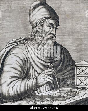 Archimede (c 287- c 212 a.C.) matematico, inventore, astronomo greco Foto Stock