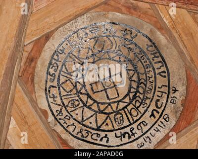 Paulos Petros chiesa scavata nella roccia (chiesa inferiore), regione Tigray, Etiopia. Foto Stock