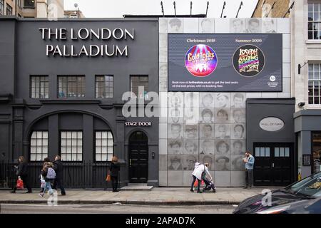 London.uk. Circa il maggio 2019 Il London Palladium nel West End di Londra è un icona del teatro britannico.atti di hosting, celebrità di tutto il mondo.famoso per Foto Stock