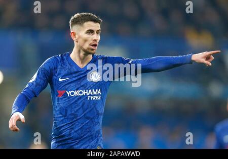 Jorginho di Chelsea durante la Premier League inglese tra Chelsea e Arsenal allo Stanford Bridge Stadium, Londra, Inghilterra il 21 gennaio 2020 (foto di AFS/Espa-Images) Foto Stock