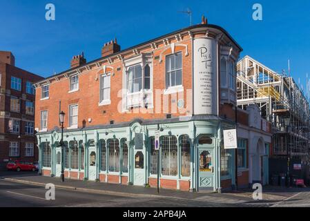 The Pig and Tail Modern british pub nel quartiere dei gioielli di Birmingham, Hockey, Birmingham, Regno Unito Foto Stock