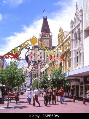 Hay Street Mall A Natale, Perth, Australia Occidentale, Australia Foto Stock