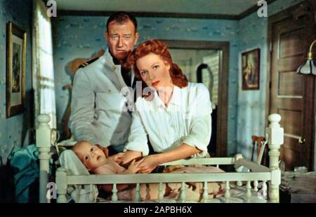 LE ALI DI AQUILE 1957 MGM film con Maureen o'Hara e John Wayne Foto Stock