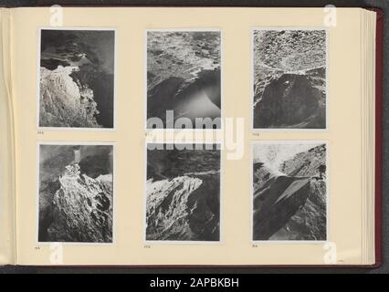 PhotoAlbum Fisherman: First Karakoru Expedition, 1922 Descrizione: Copertina album con sei foto. Top left, middle top, right, lower left, lower middle and lower right: Mountain Slopes between Kalatse and Lamayuru Gorge Data: 1922/09/20 luogo: Himalayan, India Parole Chiave: Montagne Foto Stock