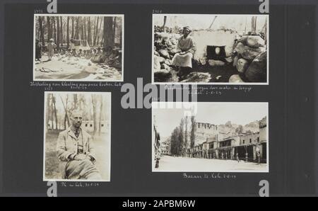 Photo Album Fisherman: Third Karakoru Expedition, 1929 Descrizione: Album con quattro fotografie. In alto a sinistra: Consegnare vestiti ai coolies nel giardino della residenza britannica a Leh; in basso a sinistra: Membro spedizione Ph.C. Pescatore; in alto a destra: Una ruota di preghiera spinta dall'acqua in Leh; in basso a destra: Il bazar in Leh Data: 31 maggio 1929 luogo: India, Pakistan, Panamik, Tirrit Parole Chiave : montagne, spedizioni, foto di gruppo, fiumi Nome personale: Lochmatter, Franz, Sillem, J.A., pescatore, Ph.C., Visser-Hooft, Jenny, Wyss, Rudi Foto Stock