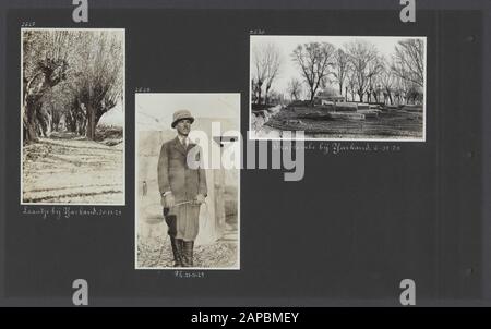 Photo Album Fisherman: Third Karakoru Expedition, 1929-1930 Descrizione: Album Sheet with three photos. Sinistra: Corsia a Yarkand; centro: PH.C. Fisherman in Yarkand: Right: Tomb at Yarkand Date: 20 November 1929 Location: China, Yarkand Keywords: Village views, Tombs Nome personale: Fisherman, Ph.C. Foto Stock