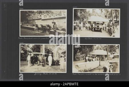 Photoalbum Fisherman: Dutch East Indies, China, Japan, Netherlands, Switzerland, 1930 Descrizione: Albumblad Con Quattro Fotografie. In alto a sinistra: Stazione balneare per cavalli vicino Bukti a Bali; in basso a sinistra: Jenny Visser Hooft con i servi Xavier e Paulus in auto a Bali; in alto a destra e in basso: Ammirazione a Bali per la Macchina Dei Pescatori con il cane Patiala in IT Data: 1930/10/17 Ubicazione: Bali, Indonesia, Dutch East Indies Parole Chiave: Cars, Horses Nome Personale: Visser-Hooft, Jenny Foto Stock