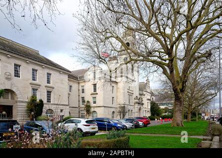 Esterno Della Surrey County Hall, Penrhyn Road, Kingston On Thames, Surrey England Uk Foto Stock