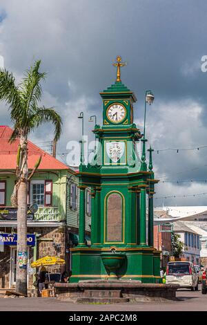 Berkeley Memorial Clock A St Kitts Foto Stock