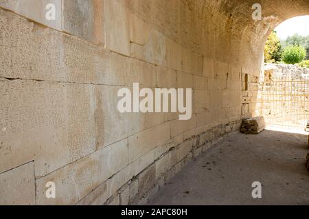 Codice Gortyn - codifica del diritto civile - Gortyn, Creta, Grecia Foto Stock