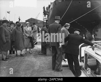 Amsterdam Droogdokme Tewaterlating Ville De Montreal Data: 25 Agosto 1954 Parole Chiave: Tewaterlatingen Nome Dell'Istituto: Droogdok Maatschappij Foto Stock