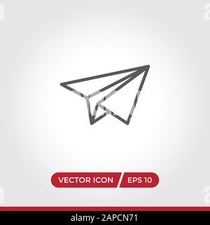 Vettore icona piano carta. Semplice carta piano segno in stile moderno design per sito web e app mobile. EPS10 Illustrazione Vettoriale