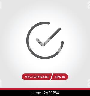 Icona selezionata vettore. Semplice check-in stile design moderno per sito web e app mobile. EPS10 Illustrazione Vettoriale