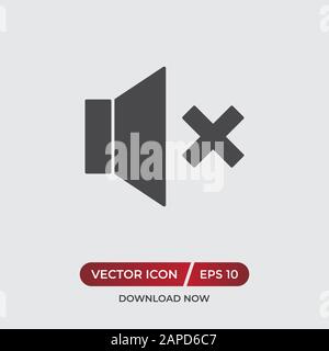 Icona vettoriale audio altoparlante in stile moderno per il sito Web e l'app mobile Illustrazione Vettoriale